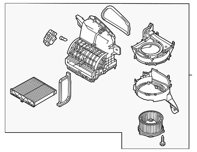 HVAC Blower Case Assembly - Mazda (VA54-61-140)