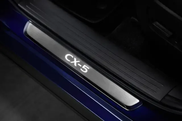 Illuminated Door Sill Trim Plates - Silver - Mazda (KLAK-V1-370)