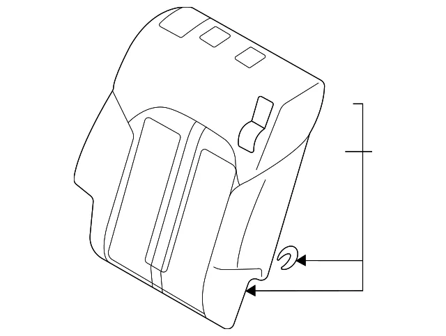 Trim Pad (R) Rear.S.Back - Mazda (KEVD-88-43YA-02)