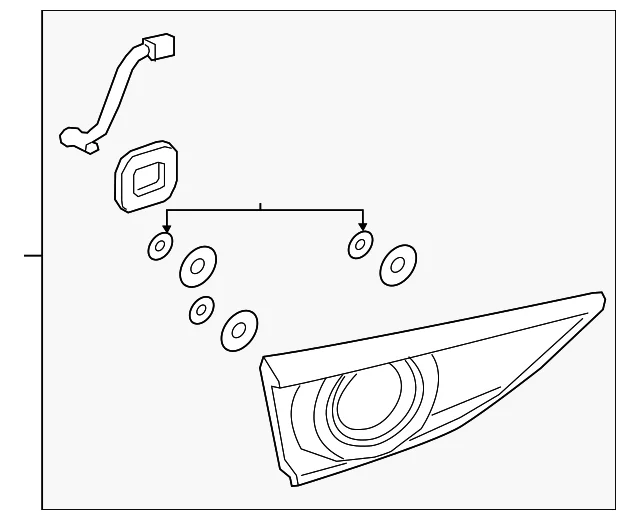 Back Up Light Assembly - Mazda (BGLC-51-3G0C)