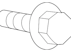 Steering Wheel Bolt - Mazda (9YA0-11-007)