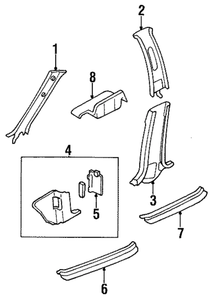 Cowl Trim Cover - Mazda (BC1D-68-381B-90)