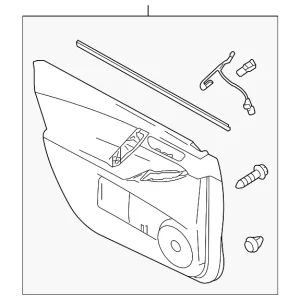 Door Interior Trim Panel - Mazda (BCN8-68-460R-02)
