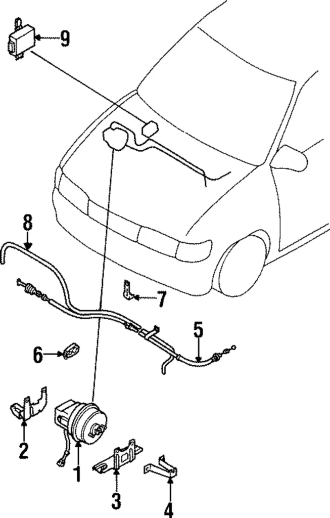 Actuator Cable Clip - Mazda (UB40-66-365)