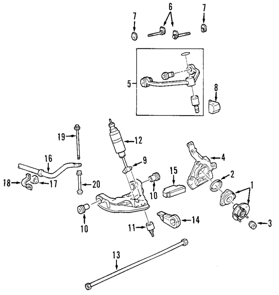 Suspension Control Arm Bumper - Mazda (1F20-34-130A)