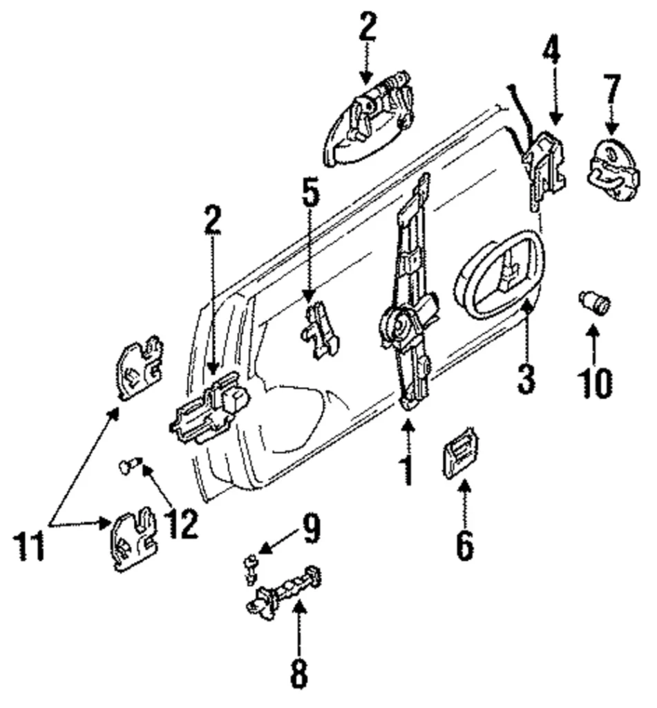 Lower Hinge Bolt - Mazda (BA54-58-225)