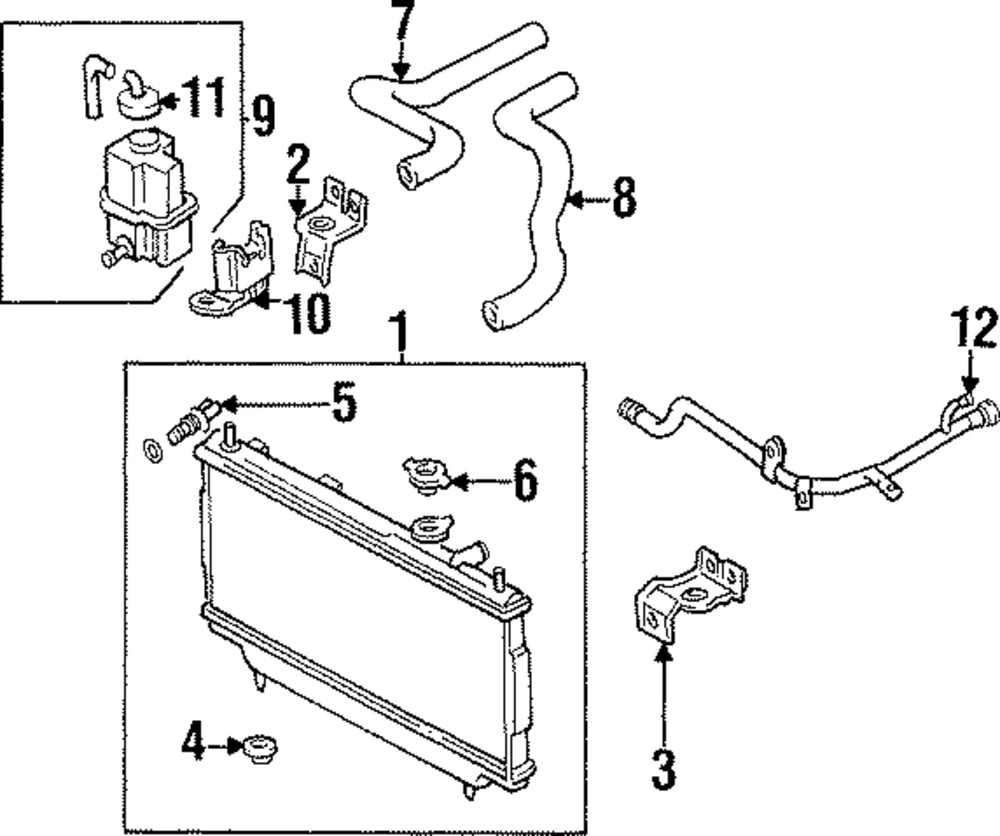 Reservoir Assembly Bracket - Mazda (B6BF-15-371B)