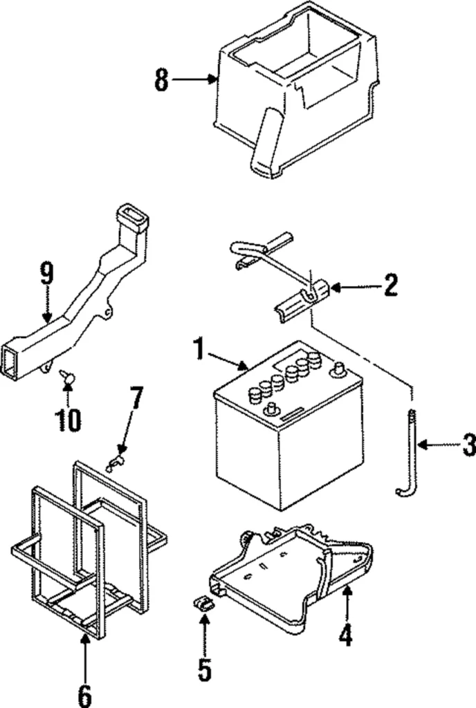 Battery Hold Down - Mazda (B01E-56-031)
