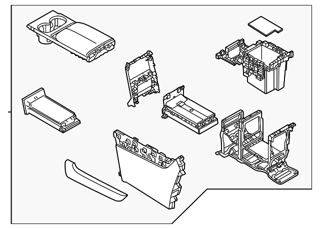 Console Assembly - Mazda (KMW8-64-410B-39)