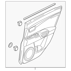 Door Interior Trim Panel - Mazda (BAP1-68-55YB-02)