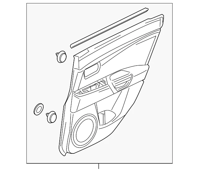 Door Interior Trim Panel - Mazda (BAP1-68-55YB-02)
