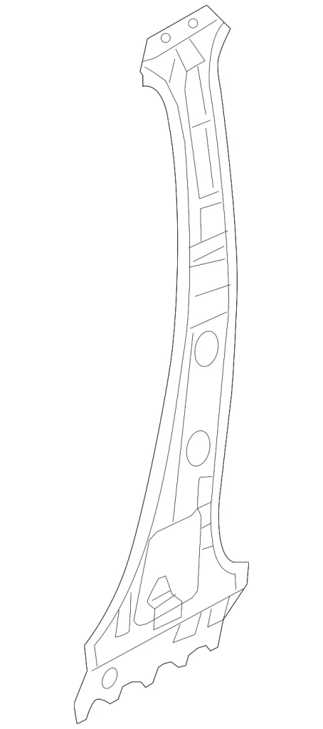 Pillar(R) Rear Inner - Mazda (KB7W-70-080B)