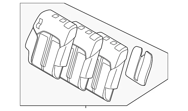 Trim Left Rear Seat Back - Mazda (KEWN-88-48YA-02)